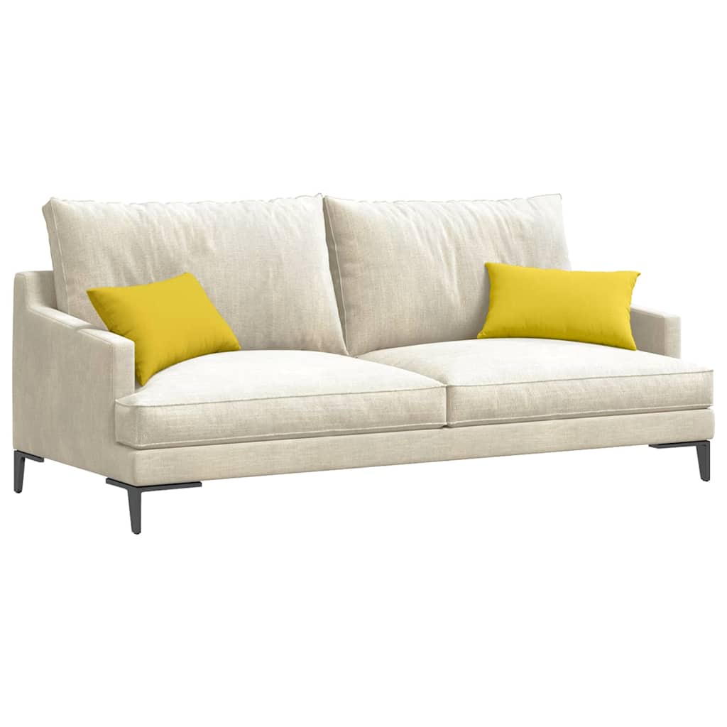 Cuscini da Divano 2 pcs Giallo Chiaro 50 x 30 cm Tessuto