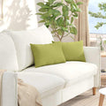 Cuscini da Divano 2 pcs Verde chiaro 50 x 30 cm Tessuto