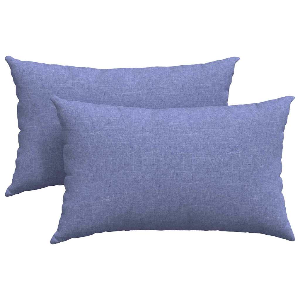 Cuscini da Divano 2 pcs Blu jeans 50 x 30 cm Tessuto
