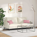 Cuscini da Divano 2 pcs Rosa 50 x 30 cm Tessuto in Cords