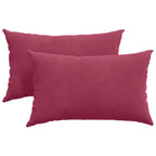 Cuscini da Divano 2 pcs Rosso vino 50 x 30 cm Tessuto in Cords