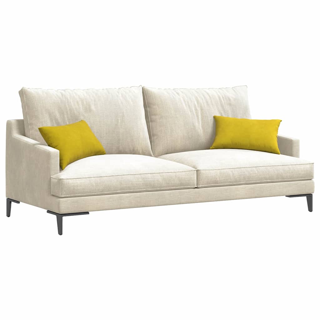 Cuscini da Divano 2 pcs Giallo 50 x 30 cm Tessuto in Cords