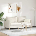 Cuscini da Divano 2 pcs Crema 50 x 30 cm Tessuto in Cords