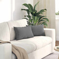 Cuscini da Divano 2 pcs Grigio scuro 50 x 30 cm Tessuto