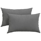 Cuscini da Divano 2 pcs Grigio scuro 50 x 30 cm Tessuto