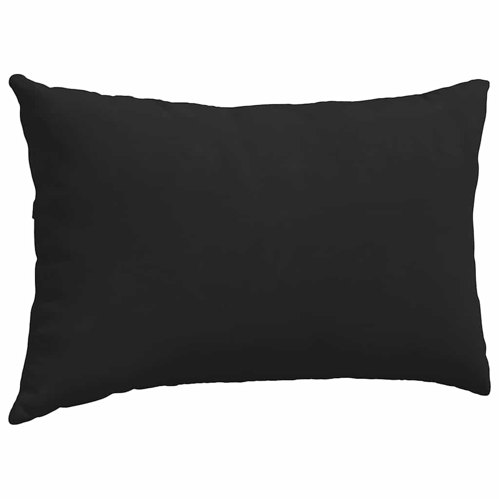 Cuscini da Divano 2 pcs Nero 50 x 30 cm Tessuto