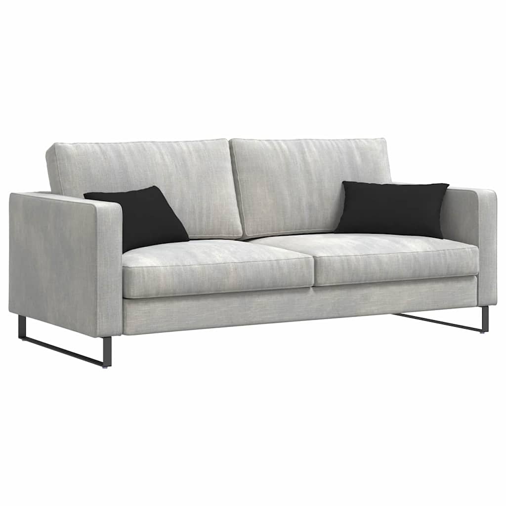 Cuscini da Divano 2 pcs Nero 50 x 30 cm Tessuto