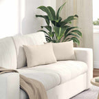 Cuscini da Divano 2 pcs Beige 50 x 30 cm Tessuto