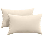 Cuscini da Divano 2 pcs Beige 50 x 30 cm Tessuto
