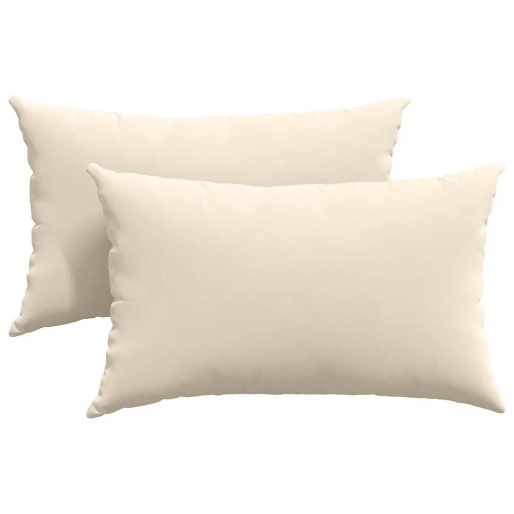 Cuscini da Divano 2 pcs Beige 50 x 30 cm Tessuto