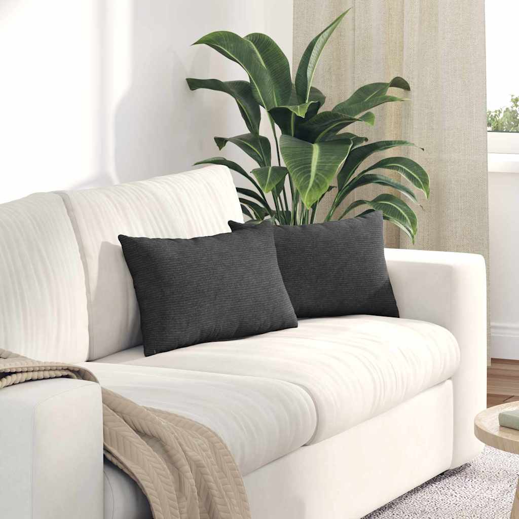 Cuscini da Divano 2 pcs Grigio scuro 50 x 30 cm