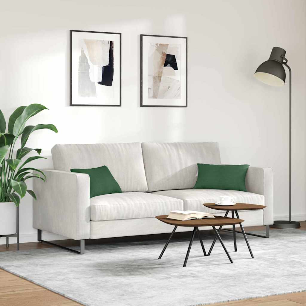 Cuscini da Divano 2 pcs Verde Scuro 50 x 30 cm Tessuto in Cords