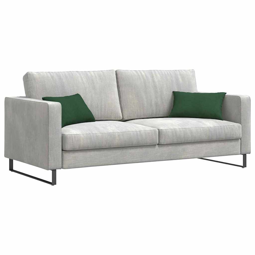 Cuscini da Divano 2 pcs Verde Scuro 50 x 30 cm Tessuto in Cords