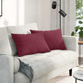 Cuscini da Divano 2 pcs Rosso Vino 60 x 40 cm Tessuto