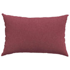 Cuscini da Divano 2 pcs Rosso Vino 60 x 40 cm Tessuto