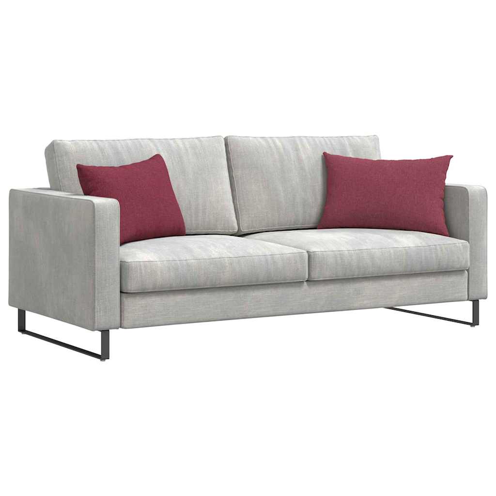 Cuscini da Divano 2 pcs Rosso Vino 60 x 40 cm Tessuto