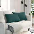 Cuscini da Divano 2 pcs Verde Scuro 60 x 40 cm Tessuto