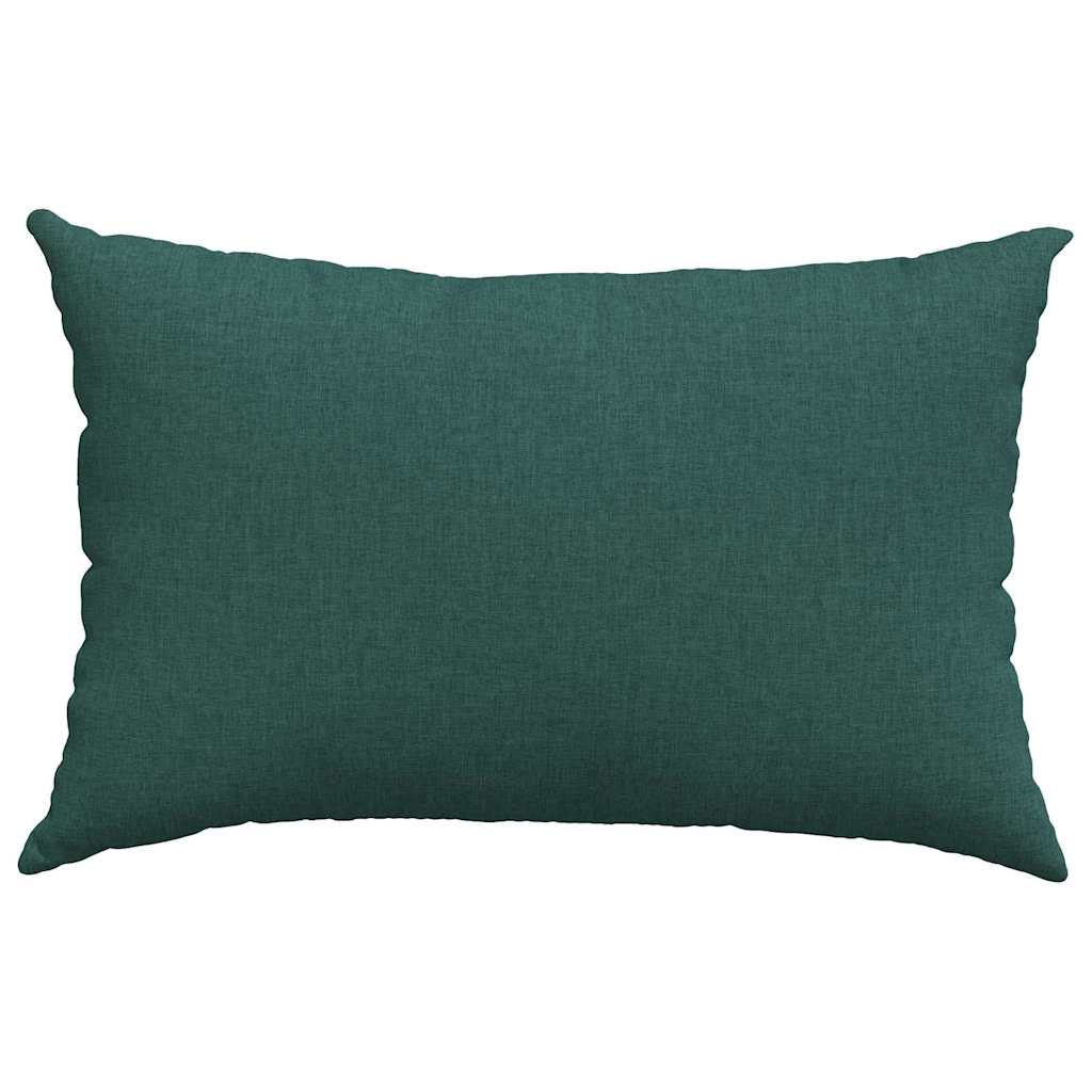 Cuscini da Divano 2 pcs Verde Scuro 60 x 40 cm Tessuto