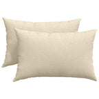 Cuscini da Divano 2 pcs Crema 60 x 40 cm Tessuto
