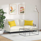 Cuscini da Divano 2 pcs Giallo Chiaro 60 x 40 cm Tessuto