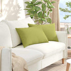Cuscini da Divano 2 pcs Verde chiaro 60 x 40 cm Tessuto