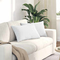Cuscini da Divano 2 pcs Bianco 60 x 40 cm Tessuto