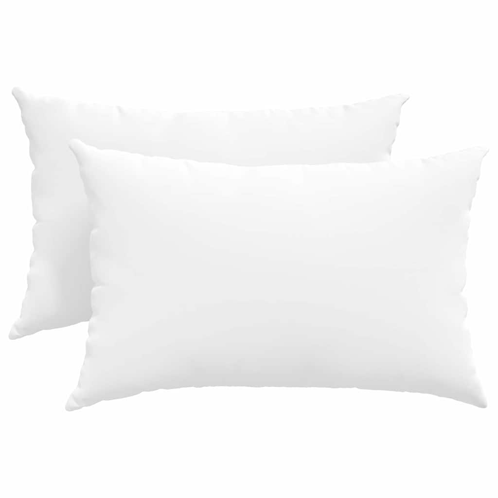 Cuscini da Divano 2 pcs Bianco 60 x 40 cm Tessuto