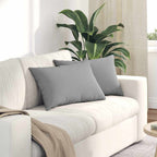 Cuscini da Divano 2 pcs Grigio Nuvola 60 x 40 cm Tessuto