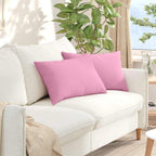 Cuscini da Divano 2 pcs Rosa 60 x 40 cm Tessuto