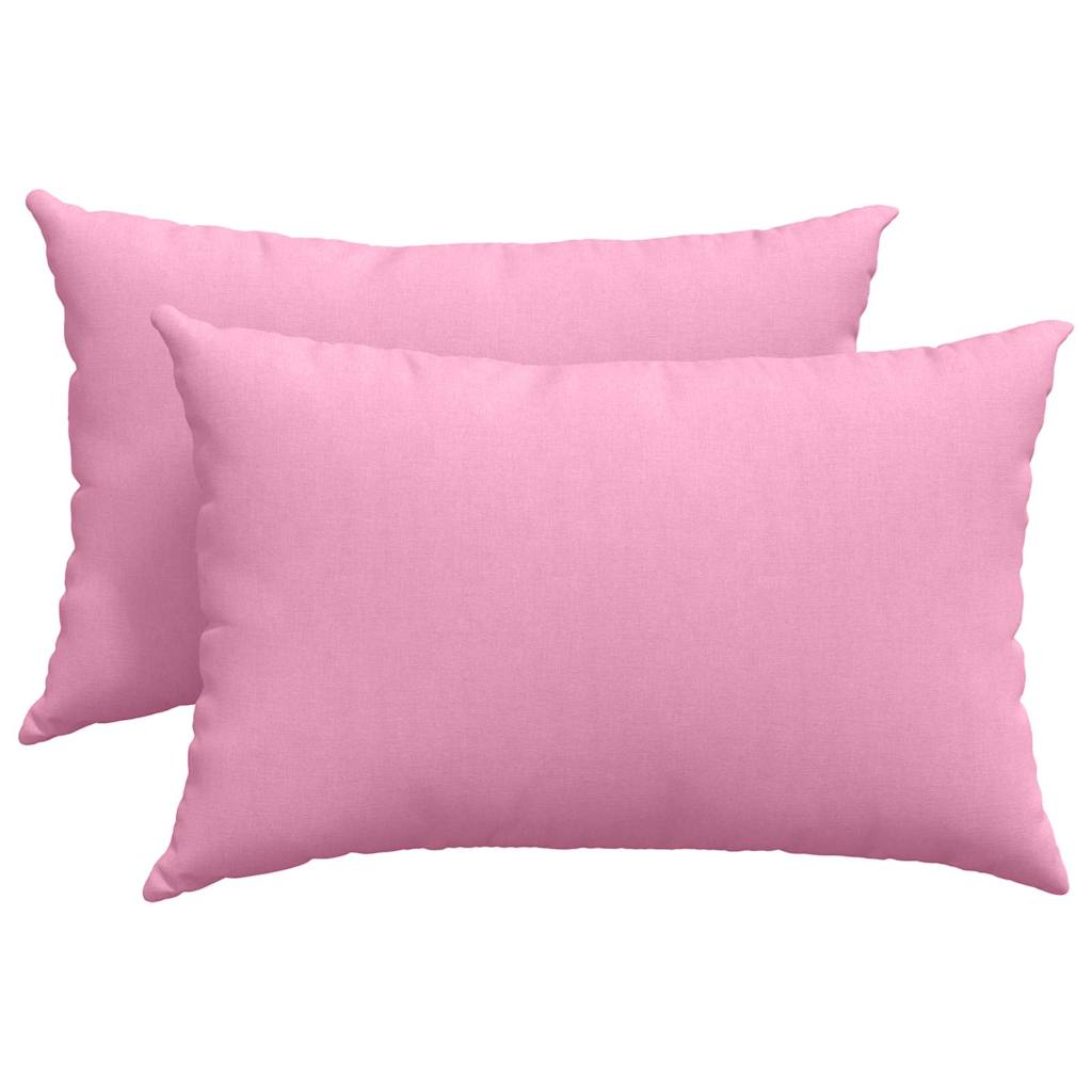 Cuscini da Divano 2 pcs Rosa 60 x 40 cm Tessuto
