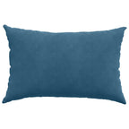 Cuscini da Divano 2 pcs Blu 60 x 40 cm Tessuto in Cords