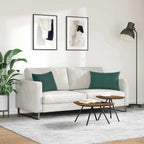 Cuscini da Divano 2 pcs Verde scuro 60 x 40 cm Tessuto in Cords