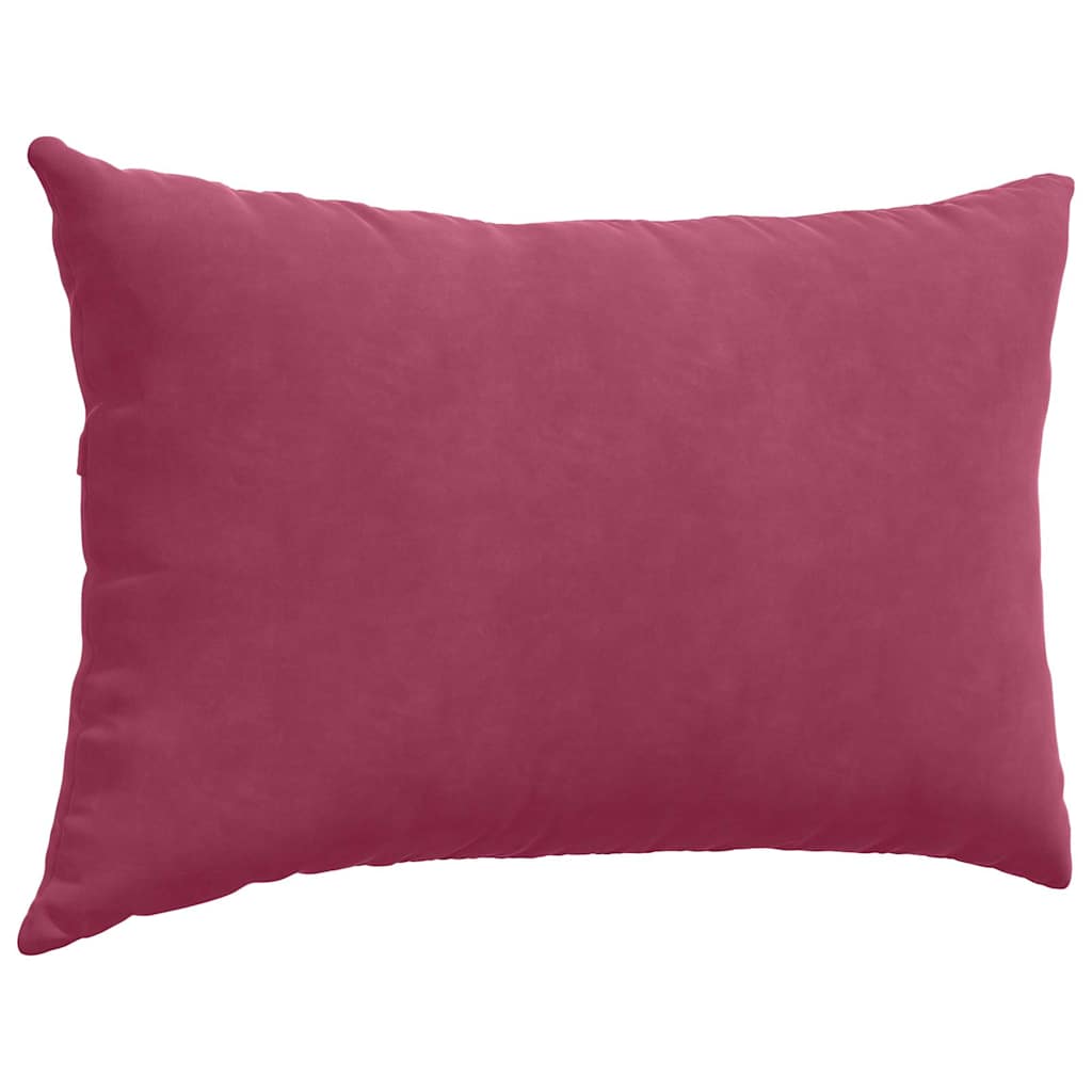 Cuscini da Divano 2 pcs Rosso Vino 60 x 40 cm Tessuto in Cords