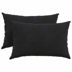 Cuscini da Divano 2 pcs Nero 60 x 40 cm Tessuto in Cords