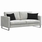 Cuscini da Divano 2 pcs Nero 60 x 40 cm Tessuto in Cords