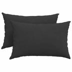 Cuscini da Divano 2 pcs Nero 60 x 40 cm Tessuto