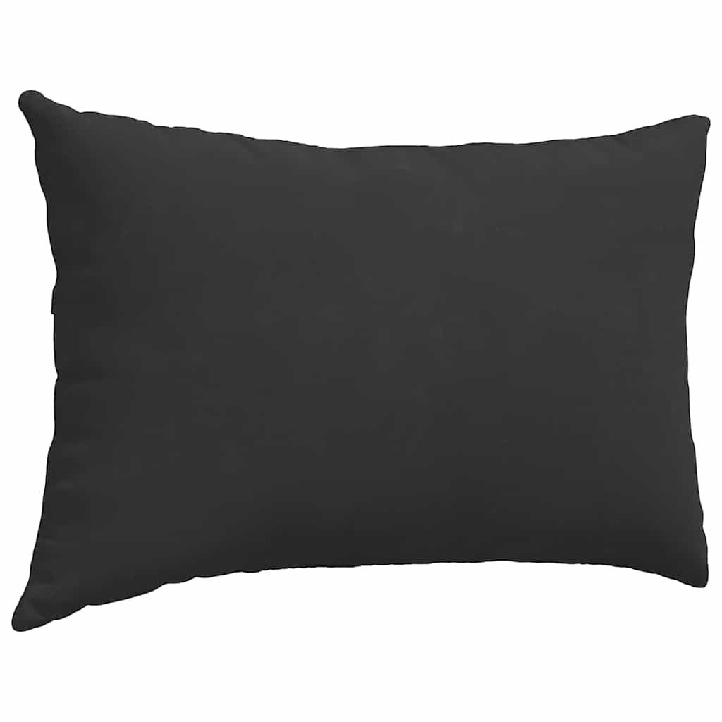 Cuscini da Divano 2 pcs Nero 60 x 40 cm Tessuto