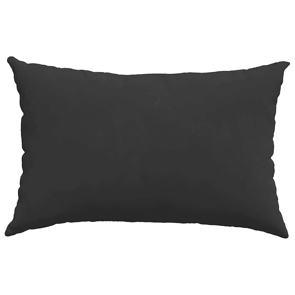 Cuscini da Divano 2 pcs Nero 60 x 40 cm Tessuto