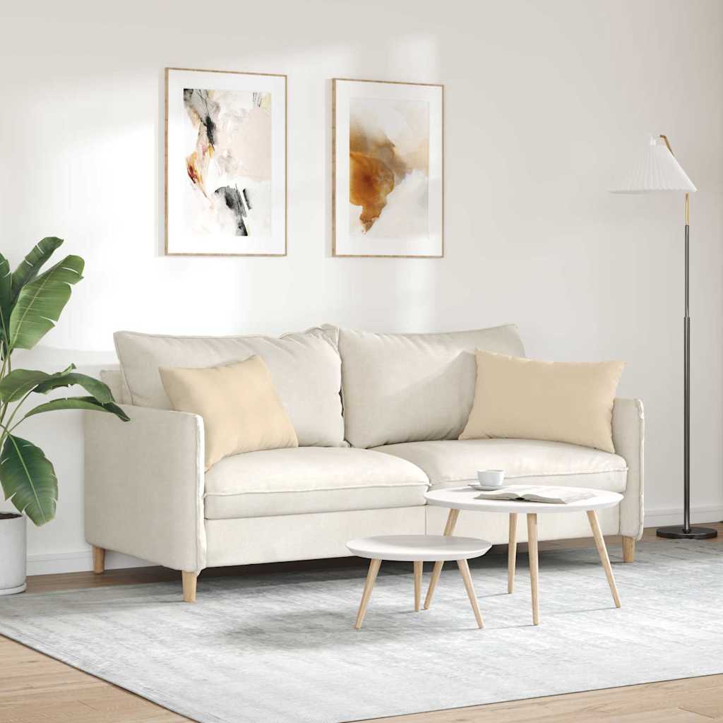 Cuscini da Divano 2 pcs Crema 60 x 40 cm Tessuto