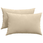 Cuscini da Divano 2 pcs Crema 60 x 40 cm Tessuto