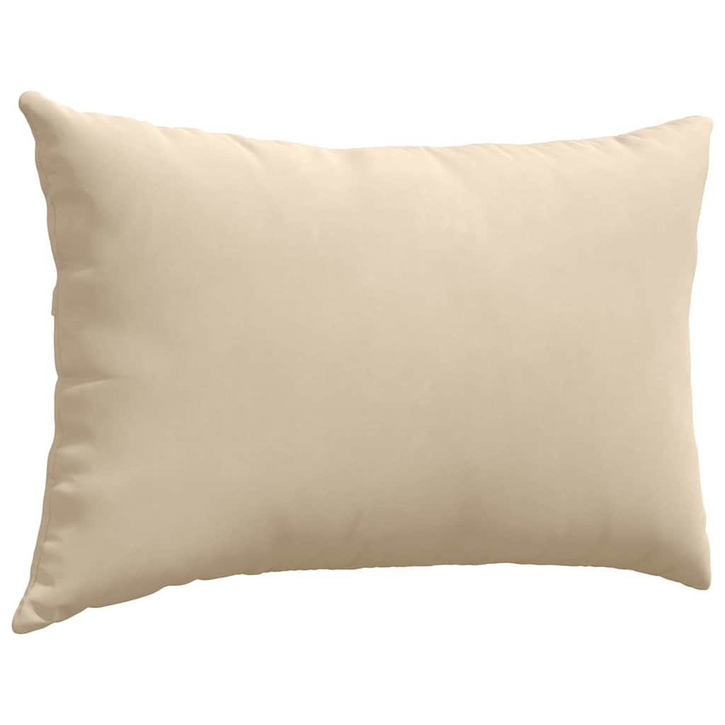 Cuscini da Divano 2 pcs Crema 60 x 40 cm Tessuto