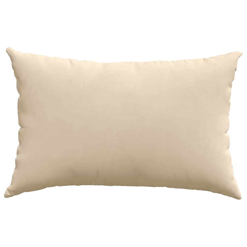 Cuscini da Divano 2 pcs Crema 60 x 40 cm Tessuto