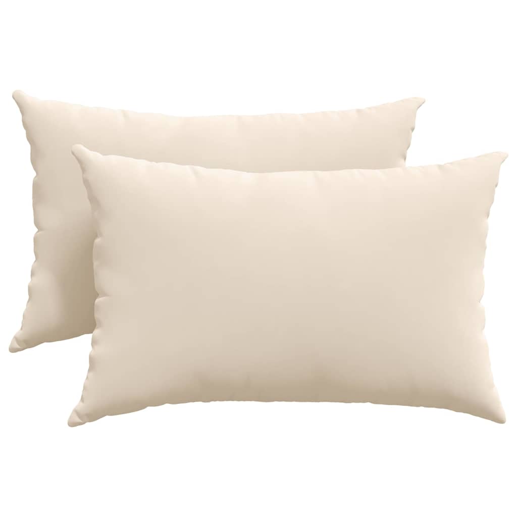 Cuscini da Divano 2 pcs Beige 60 x 40 cm Tessuto