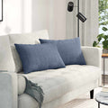 Cuscini da Divano 2 pcs Blu 60 x 40 cm Tessuto in Cords