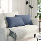 Cuscini da Divano 2 pcs Blu 60 x 40 cm Tessuto in Cords