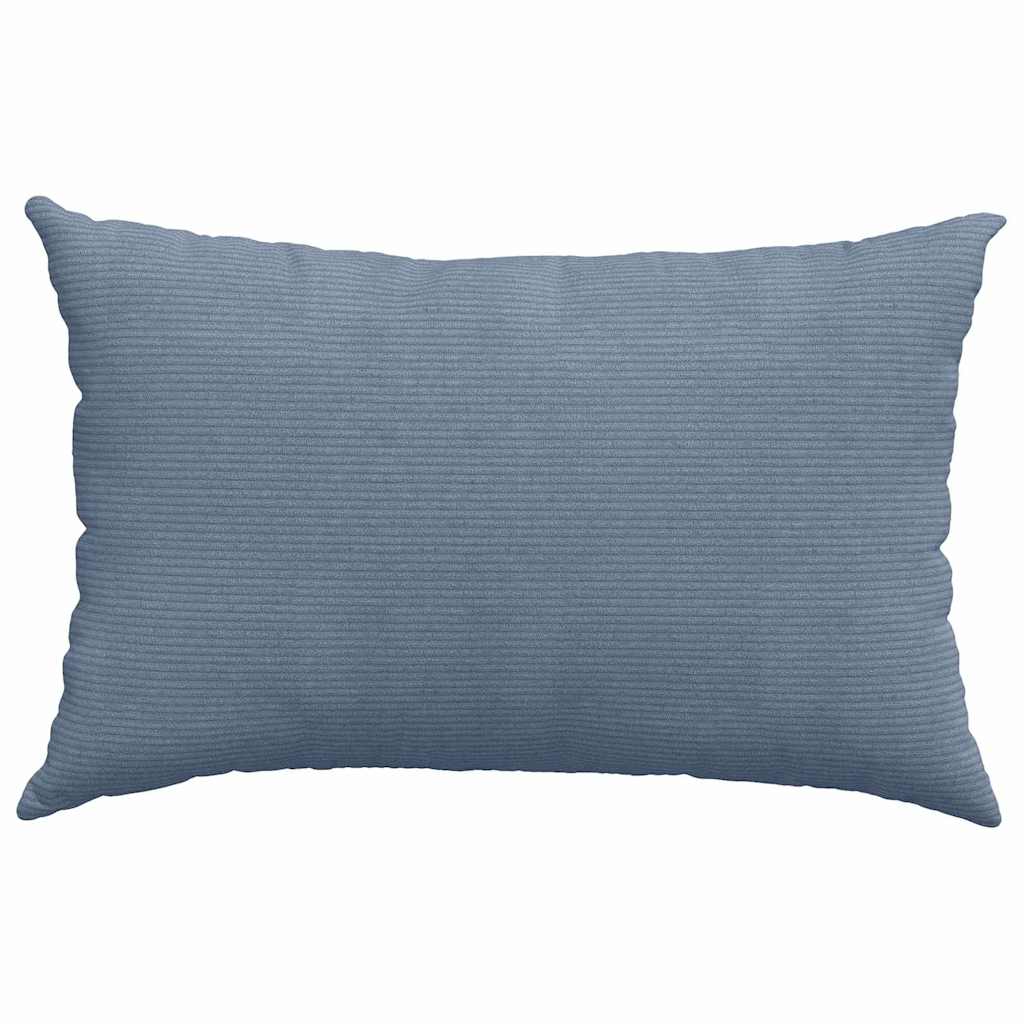 Cuscini da Divano 2 pcs Blu 60 x 40 cm Tessuto in Cords