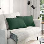 Cuscini da Divano 2 pcs Verde Scuro 60 x 40 cm Tessuto in Cords