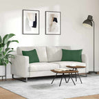 Cuscini da Divano 2 pcs Verde Scuro 60 x 40 cm Tessuto in Cords