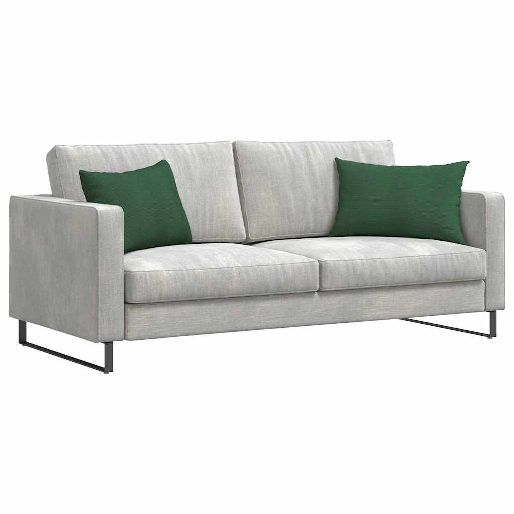 Cuscini da Divano 2 pcs Verde Scuro 60 x 40 cm Tessuto in Cords