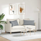 Cuscini da Divano 2 pcs Grigio chiaro 80 x 40 cm Tessuto